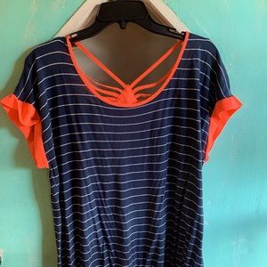 Orange,blue,white never wore but once